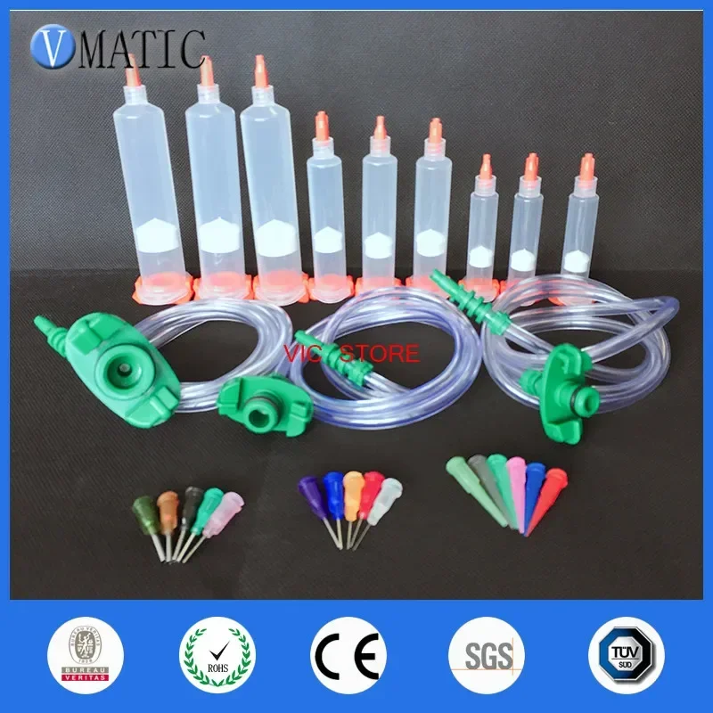 Free Shipping Liquid Dispenser Solder Paste Adhesive Glue Syringe + Dispensing Needle Tip Glue Disposable Syringe