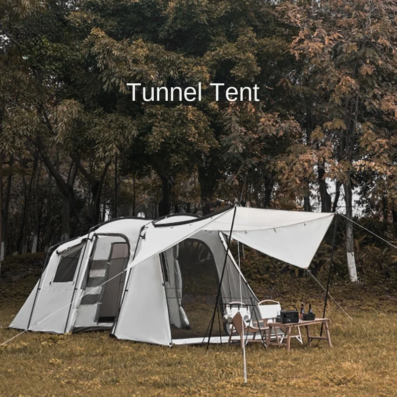 One-bedroom one-bedroom camping tent outdoor 4-6 people double-layer padded rainproof family tent