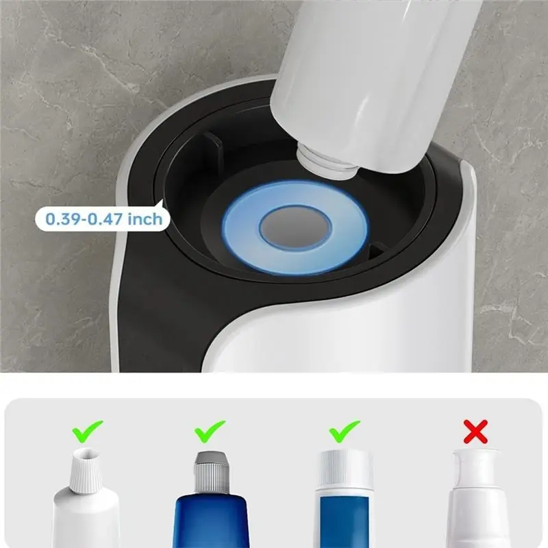 【home-tool】-distributeur-automatique-de-dentifrice-electrique-pour-enfants-fixation-murale-avec-reglage-a-3-niveaux-et-2-emplacements-pour-brosses-a-dents