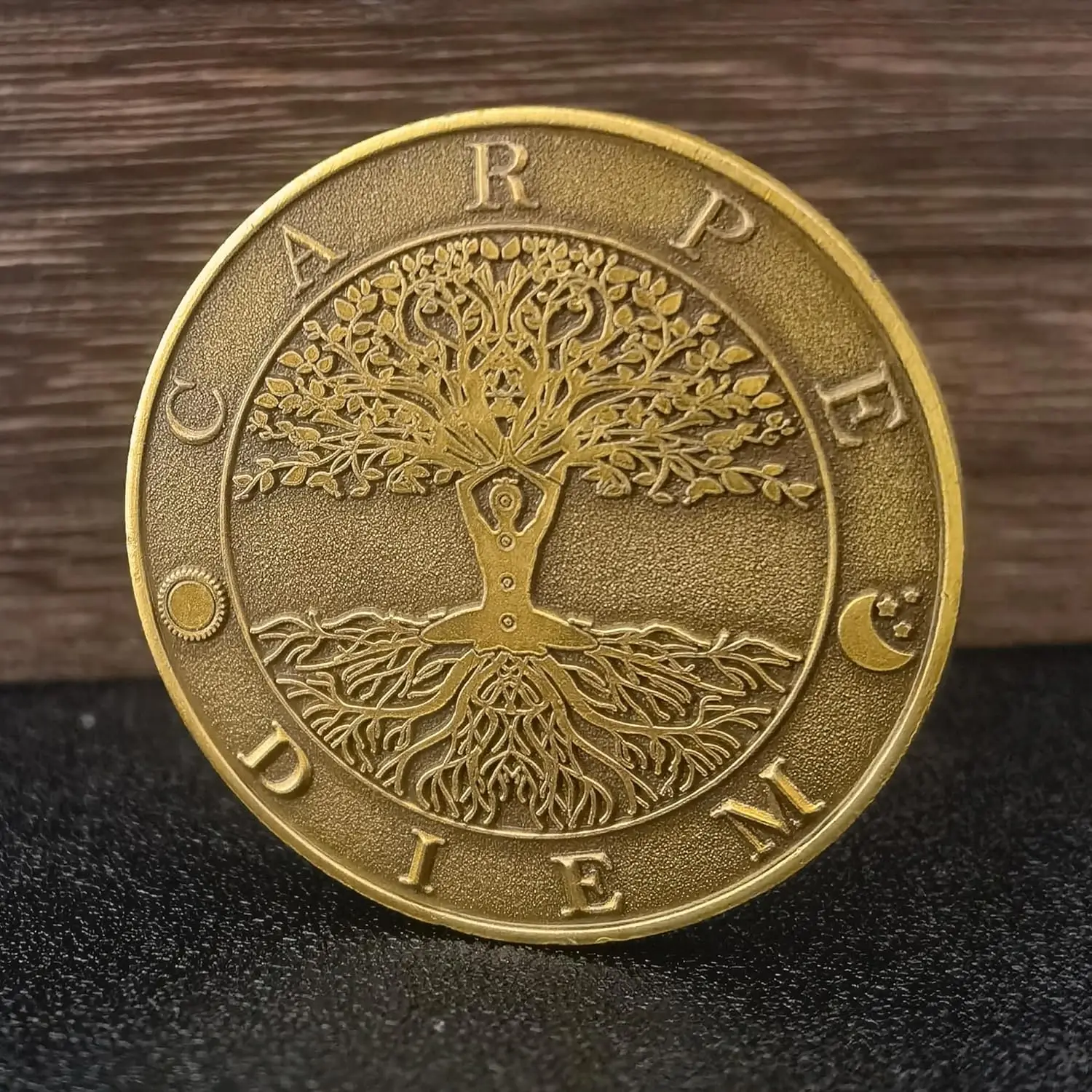 Kolekcjonerska moneta pamiątkowa ze stopu cynku 1,57 cala Memonto Mori Carpe Diem Moneta Stoic z przypomnieniem Żeton Skull Challenge Coin