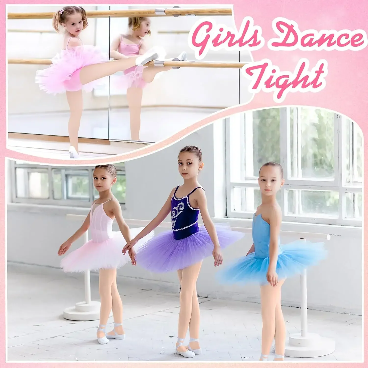 3/2/1 Pairs الفتيات الرقص اليوغا الجوارب الباليه جوارب للفتيات 1-8 سنوات الانتقال الجوارب الربيع والصيف والخريف والشتاء