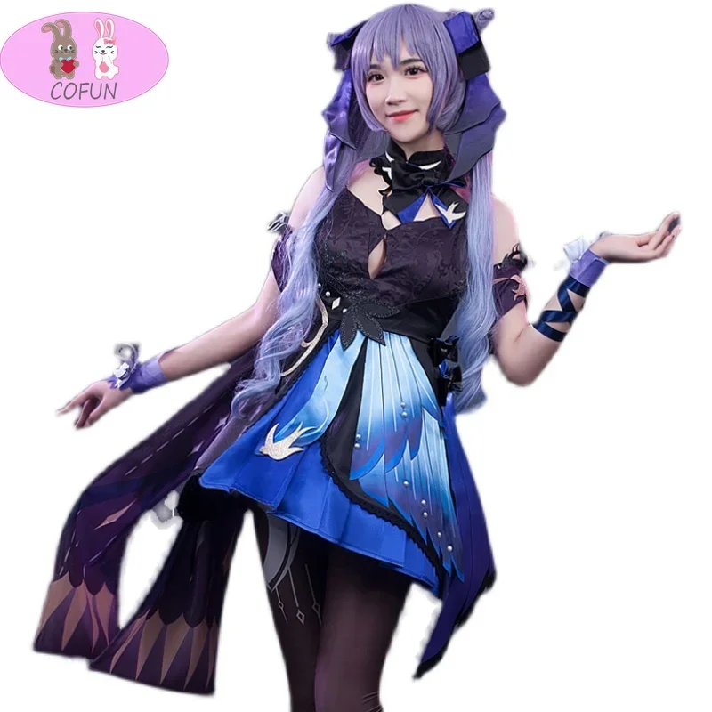 Genshin Impact Keqing Game Suit New Skin Outfit Dress Lolita Uniform Cosplay Costume Halloween Women Free Shipping 2022 Anime