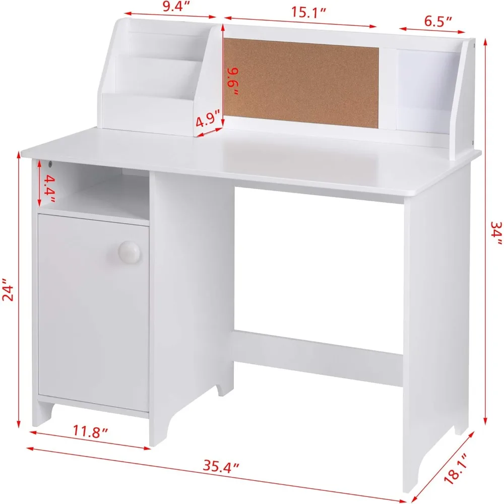 Escritorio de madera con almacenamiento para niños, mesa de estudio escolar con hucha y armario de almacenamiento, for3-8Years, niñas y niños