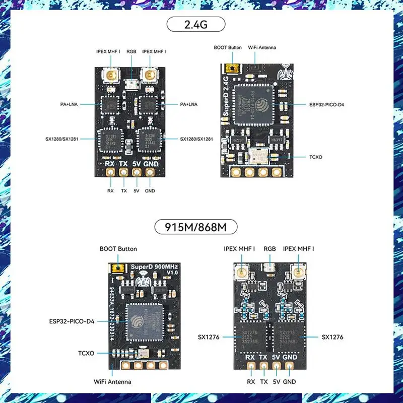 CEA Superd ELRS Diversity Receiver Exprsslrs RX 2T Антенны TCXO для RC FPV Дрон дальнего действия/Freestyle