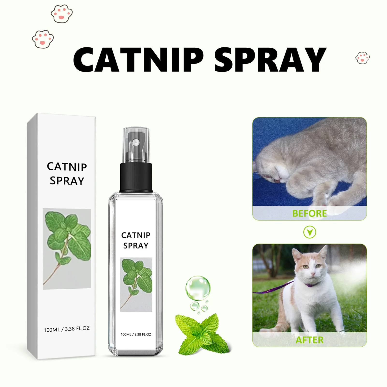 Cat Scratching Spray Mist Natural Healthy Safe Catnip Pet Care Liquid for Pet Training Aid Spray