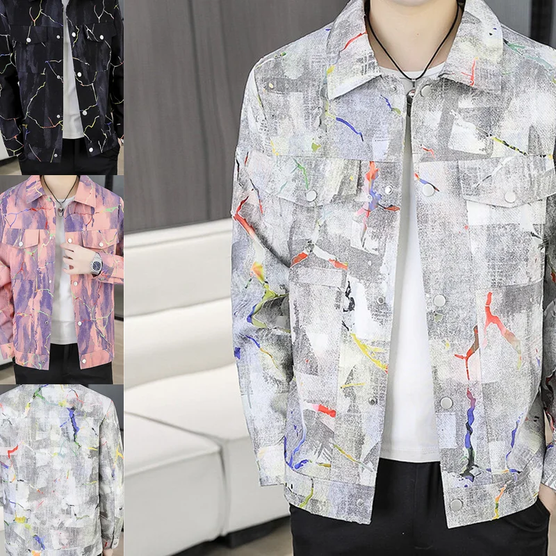 

2025 spring new men's versatile jacket Korean style trendy slim short jacket