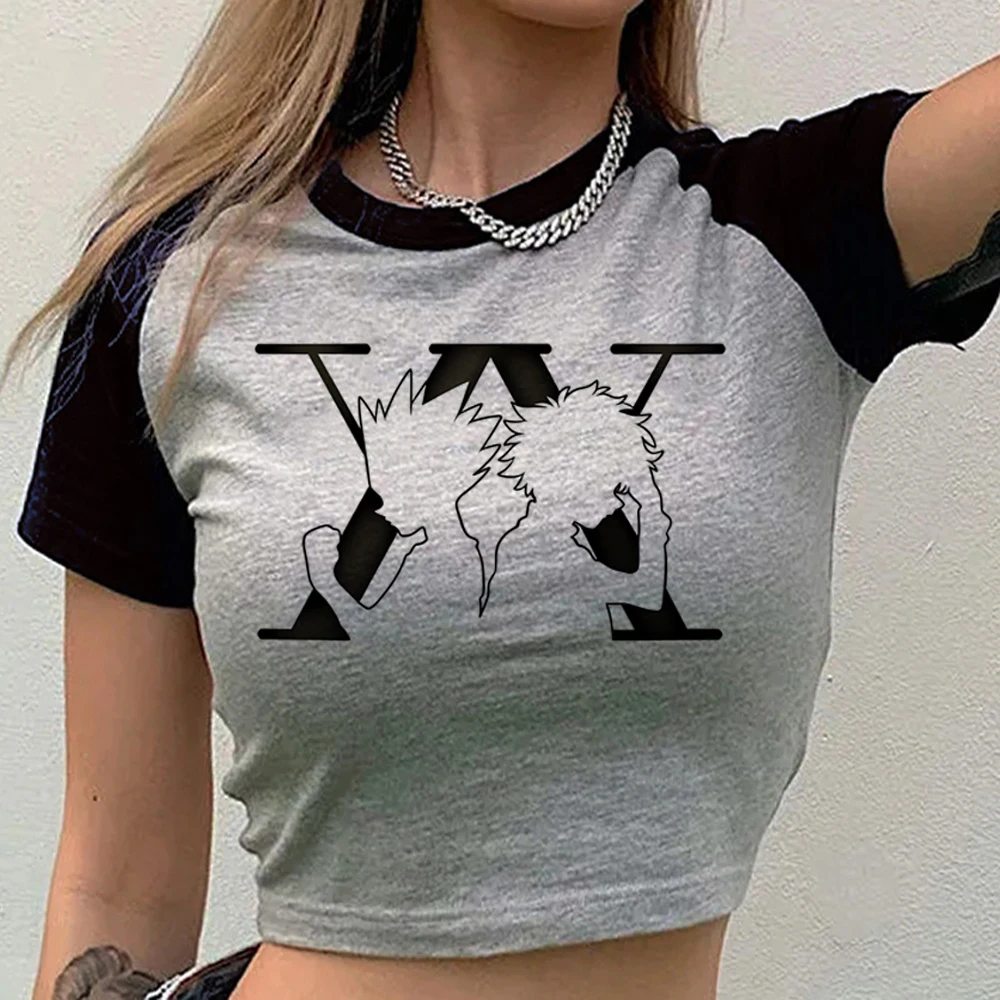 Hunter x Hunter cropped top women manga clearance sales scene  gyaru t shirt scene  japanese party cheap dollette