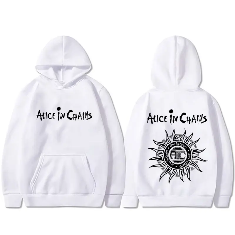 Rock Band Alice in Chains Double Sided Print Hoodie Men Women Gothic Punk Streetwear Male Fashion Vintage Oversized Sweatshirt