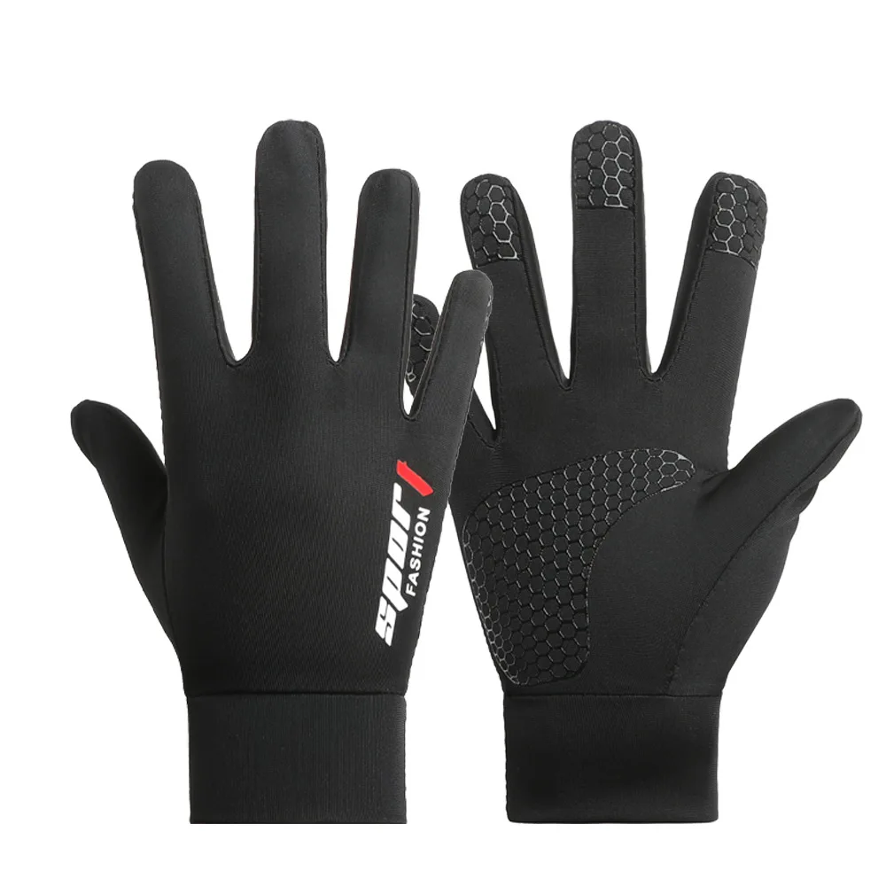 Luvas de Proteção Solar em Seda Gelada para Crianças, Respiráveis, de Secagem Rápida, Antiderrapantes, para Ciclismo, Esportes ao Ar Livre, Corrida, para Meninos e Meninas