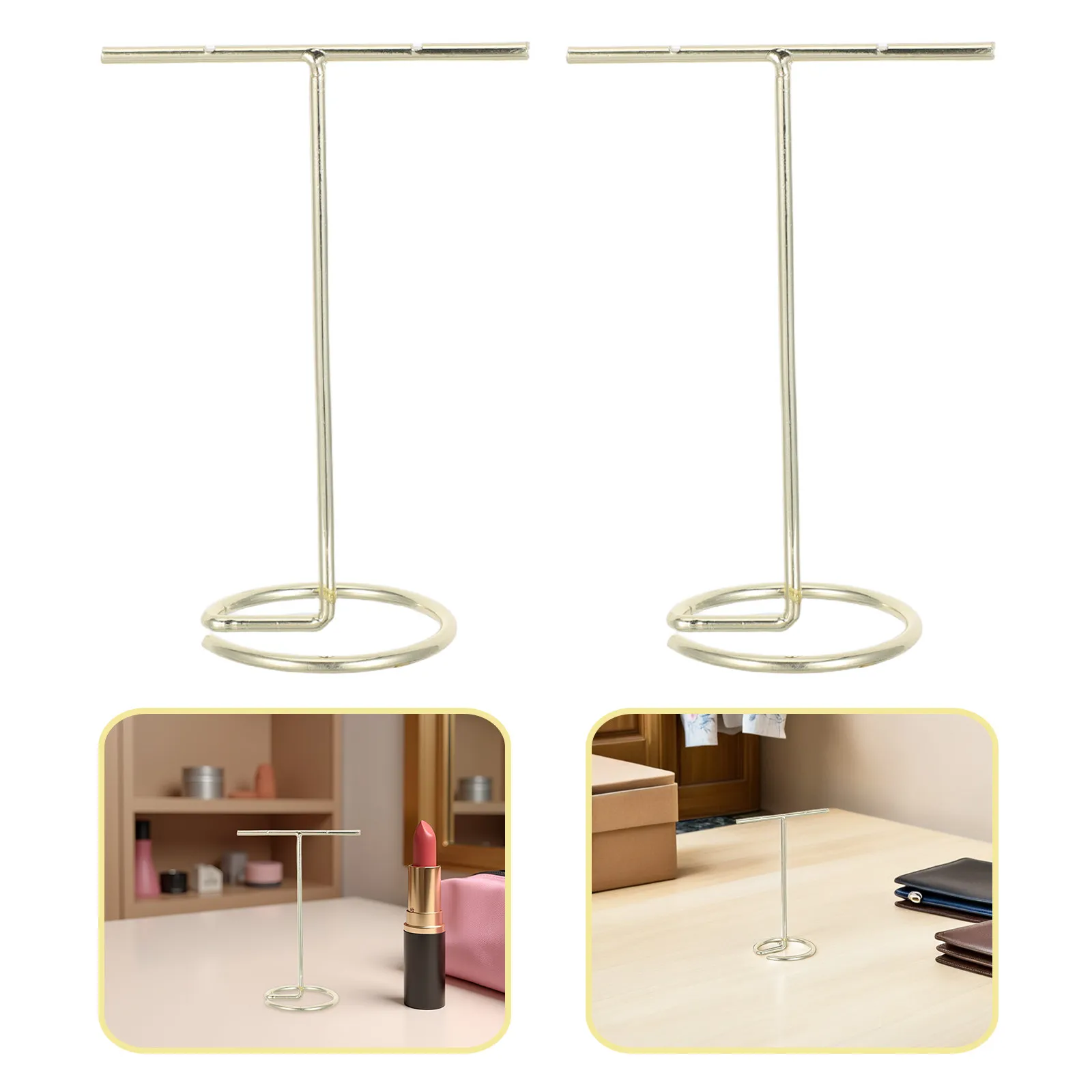 

Набор из 6 золотых металлических подставок-держателей для серег в форме буквы Т, органайзер для ювелирных изделий, для розничной торговли, бутиков, фотосъемки, настольный, для ожерелий и колец