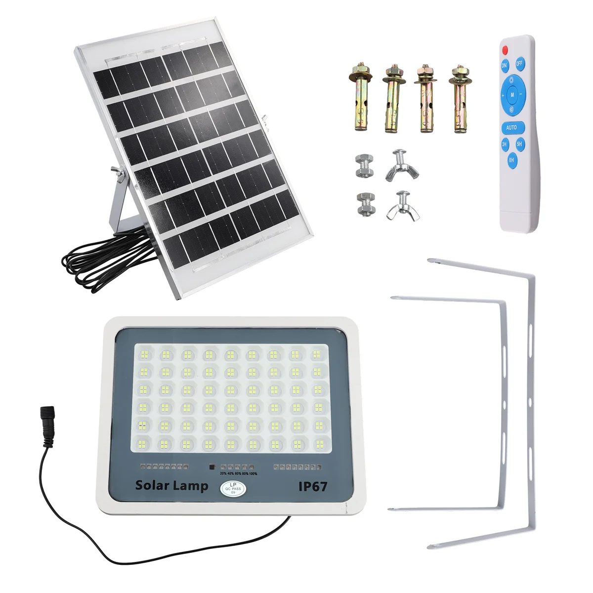 216 LED مصباح للطاقة الشمسية في الهواء الطلق إضاءة الفناء التعريفي ضوء الشارع مقاوم للماء الكاشف فائقة السطوع عالية الطاقة #3