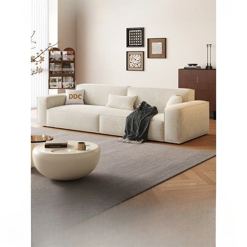 Household cream blizzard Neil cat scratching fabric sofa Nordic modern living room small apartment furniture