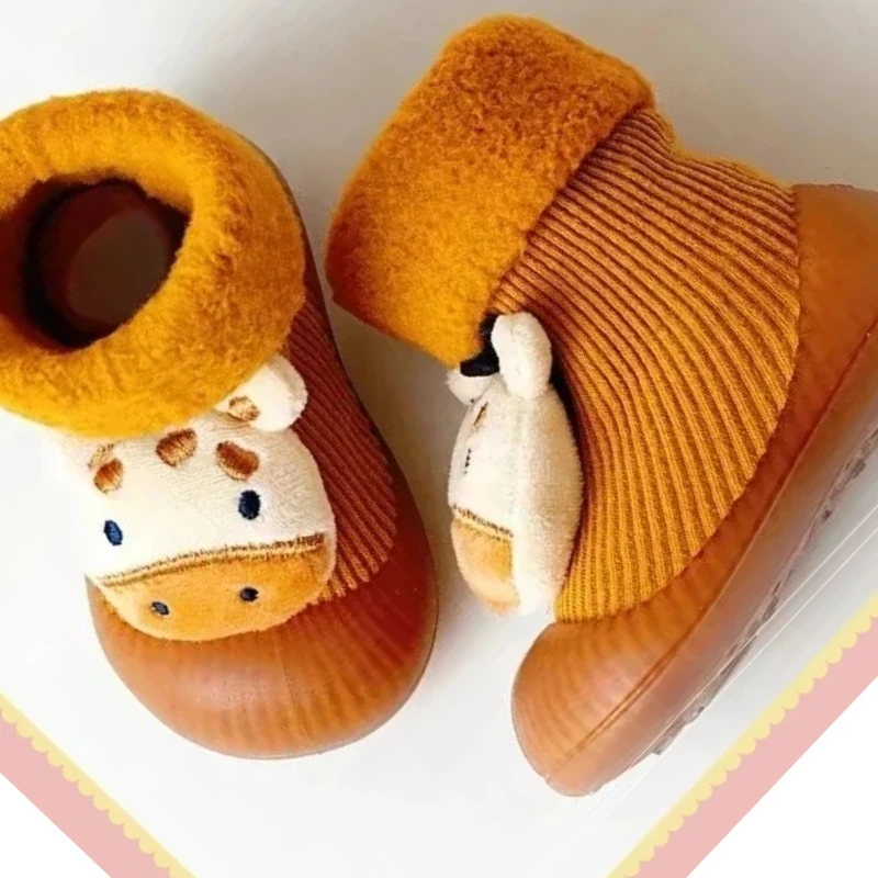 

Милые нескользящие износостойкие домашние напольные туфли, детская прогулочная обувь, осенне-зимние утолщенные детские носки с подкладкой, обувь