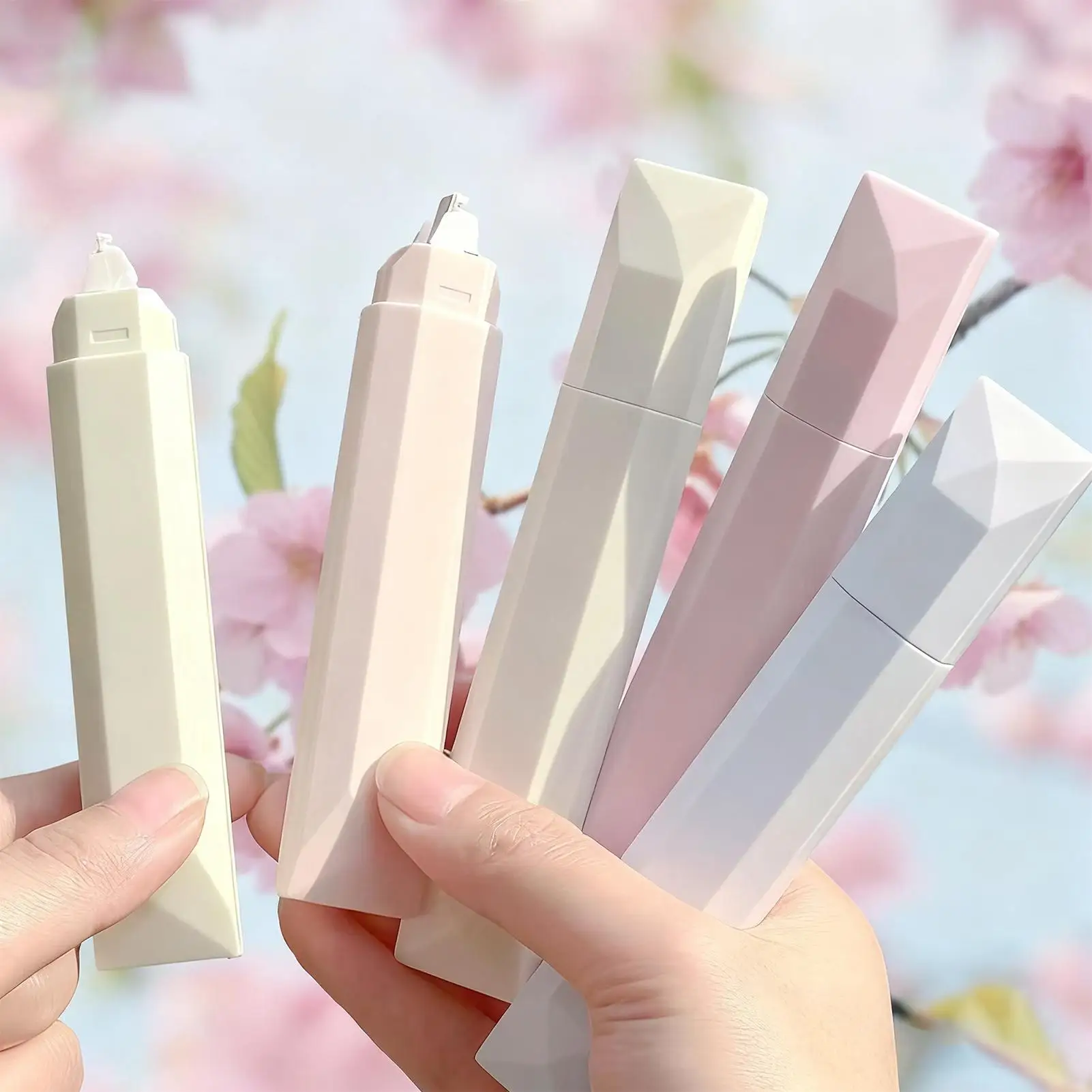 شريط مصحح صامت مكون من 5 قطع بألوان الباستيل، تنظيف فوري، شريط تصحيح للوازم المدرسية للمكتب والفصول الدراسية والكلية