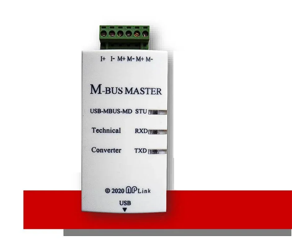 Industrial USB to MBUS Host Meter Reading Communication Internal Full Isolation Wide Voltage Power Supply 200 Load