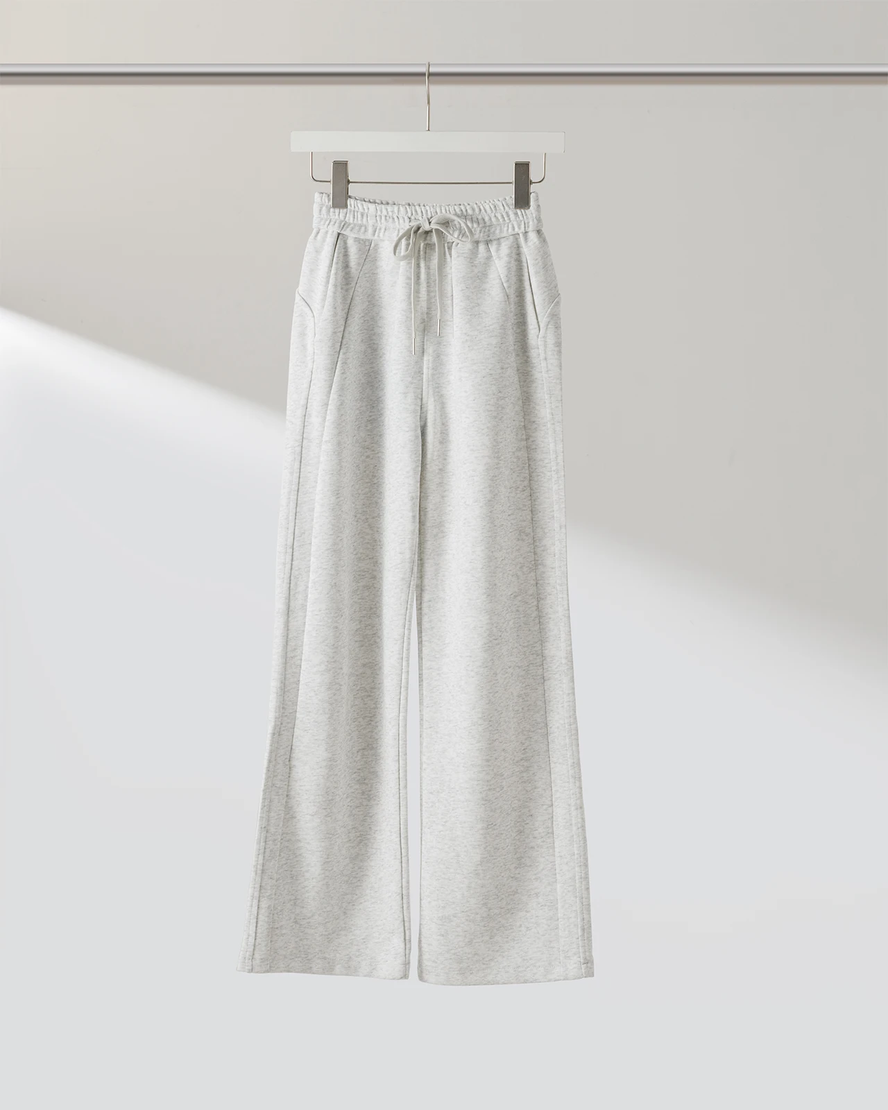 Drawstring Gray Sweatpants Women 2024 New High Waist Simple All-match Straight Trouser Winter Fashion Casual Sport Pant Femme
