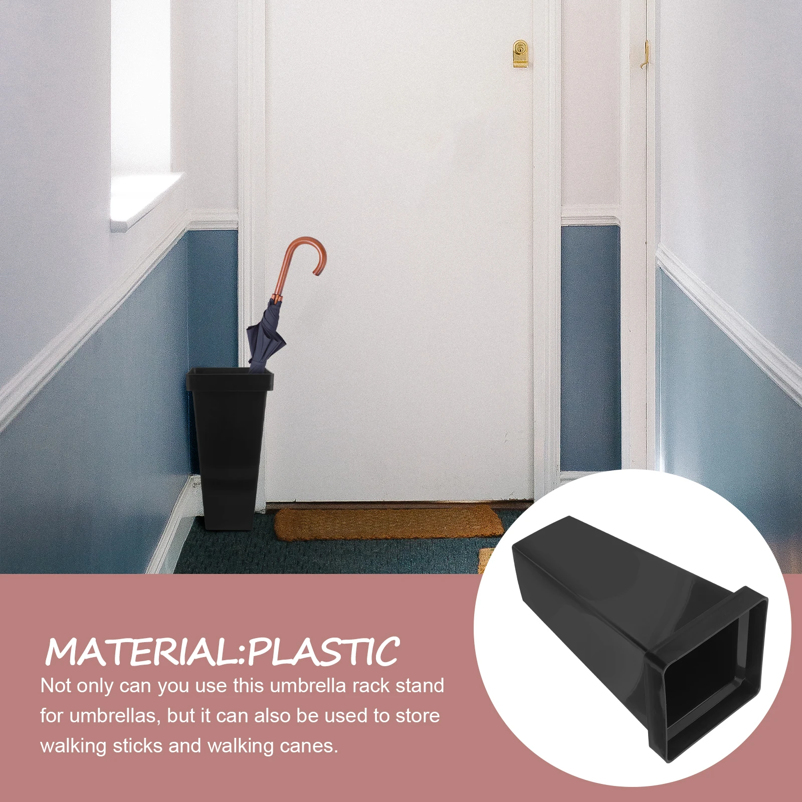 

Large-Capacity Rain Umbrella Storage Bucket Plastic Indoor Outdoor Stand For Home Entryway Hallway Classroom Lobby Organizer