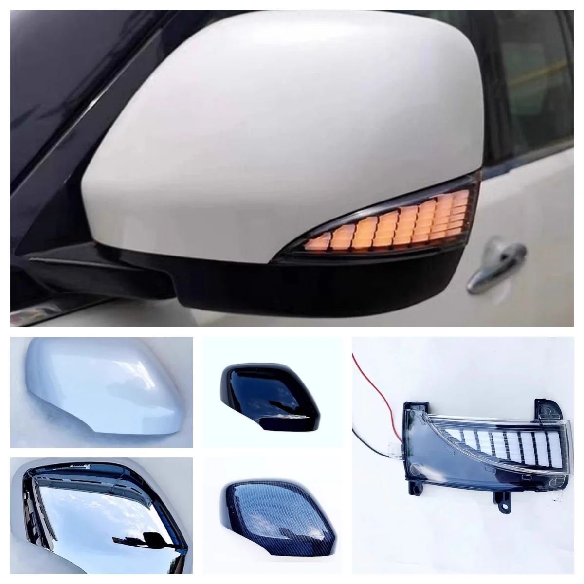 

Крышка переднего зеркала автомобиля с динамическим указателем поворота для Nissan Patrol Y62, рамка зеркала заднего вида, боковой габаритный фонарь