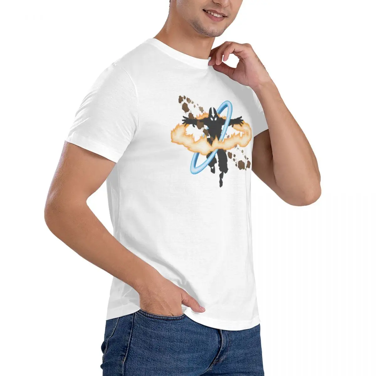 Aang Going Into Uber T-Shirts for Men Avatar The Last Airbender Funny Pure Cotton Tee Shirt Round Collar Short Sleeve T Shirt image 3