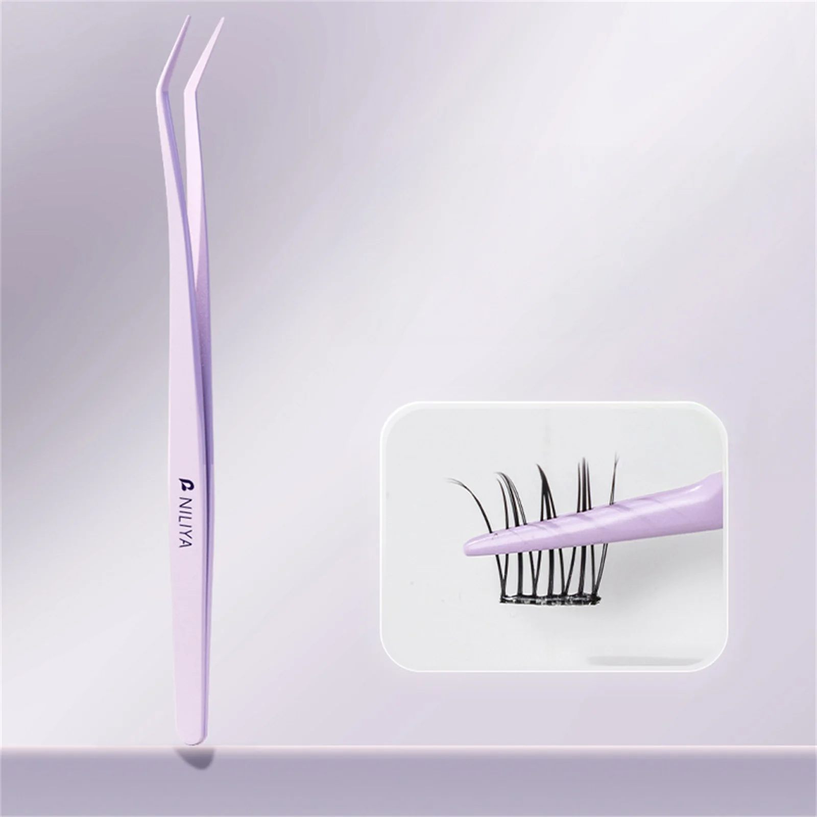 Pince à faux cils antistatique, outils professionnels pour cils, pince à plumes dorées pour Extensions de cils, outils de beauté