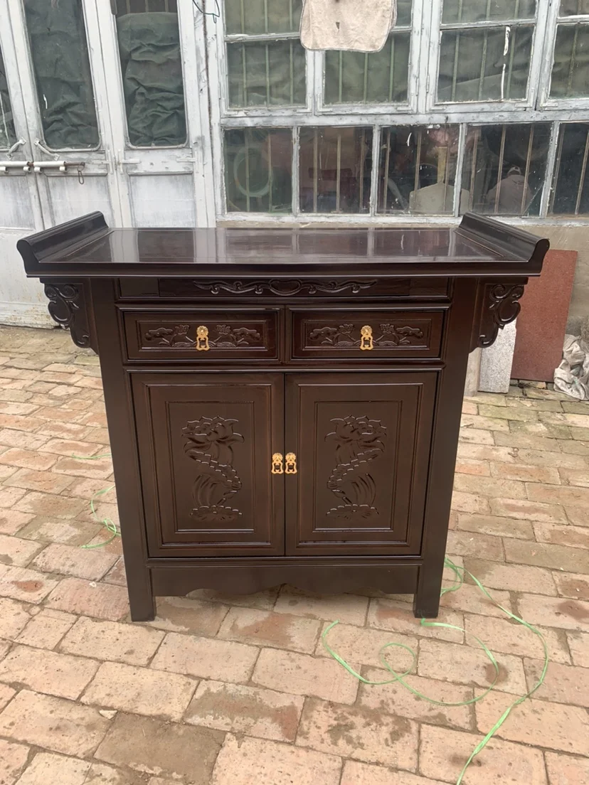 Elm Chinese-style household Buddha table, Shentai Buddha cabinet, solid wood classical offering incense case offering table,