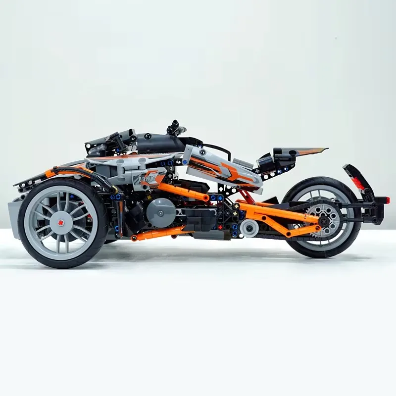 الكلاسيكية MOC 88013 دراجة نارية سوبر سرعة رالي نموذج مركبة بنة الطوب التعليمية لغز لتقوم بها بنفسك لعبة هدايا عيد الميلاد الصبي