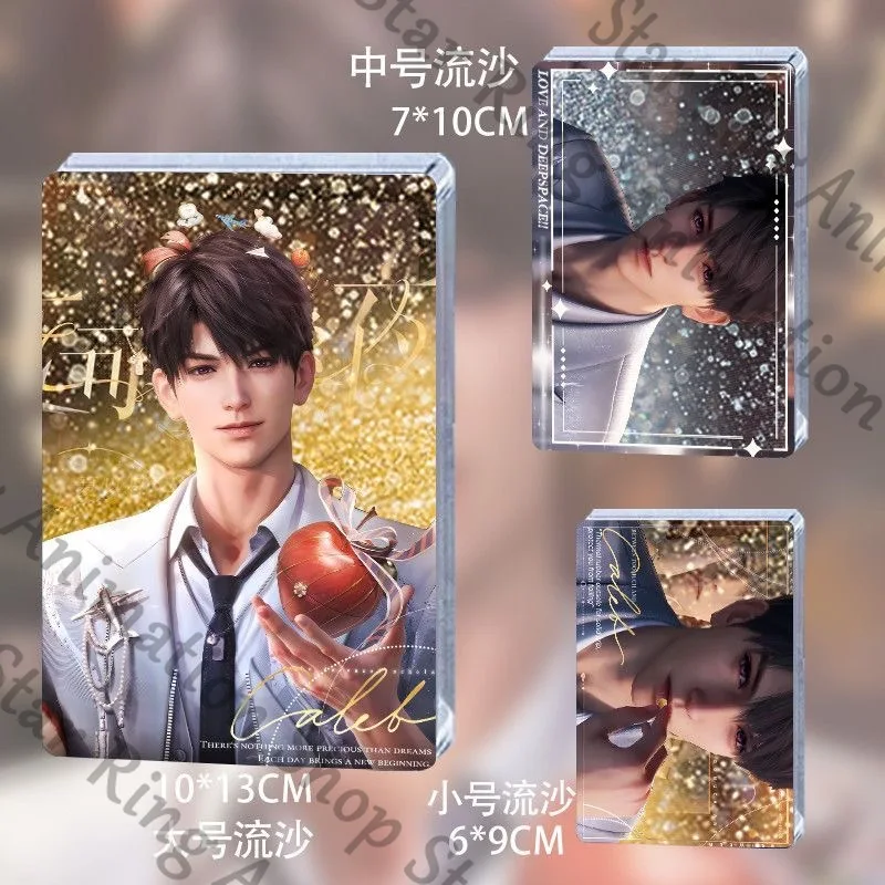 

Love and deepspace Caleb Birthday Anime Quicksand Mahjong Acrylic Drift Sand Standing Board Cospaly Collect Gift Cartoon