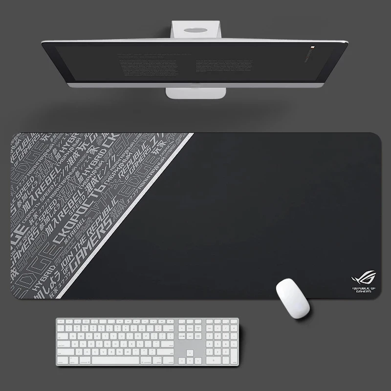 Jogo mouse pad preto asus mouse pad grande borda de bloqueio 400x900 jogador de jogo criativo teclado do computador mesa