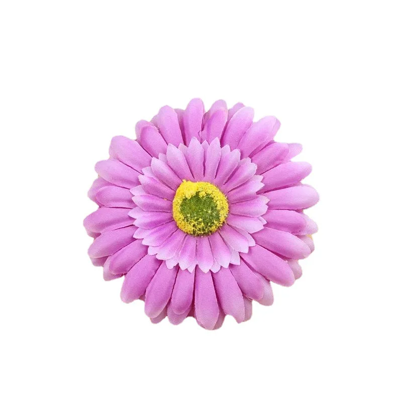 20Pc African Gerbera Flower Head Wedding Women Headdress Hair Clip Daisy Flower Holiday Bohemian Hair Accessories Hat Decoraiton