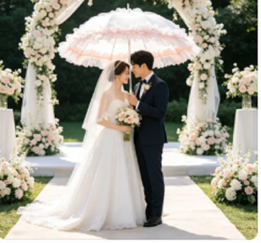 10pcs Summer Lolita Lace Sun Umbrellas Girly Women's Parasol Household Chuva Girly Fashionable Rain Umbrellas