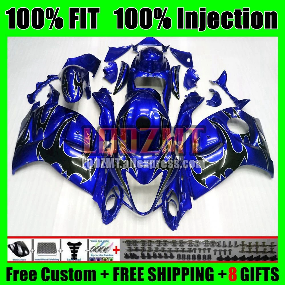 Blue Black Fairing For SUZUKI Hayabusa GSXR1300 08 09 10 11 12 13 14 28No.0 GSXR 1300 GSXR-1300 2015 2016 2017 2018 2019 2020