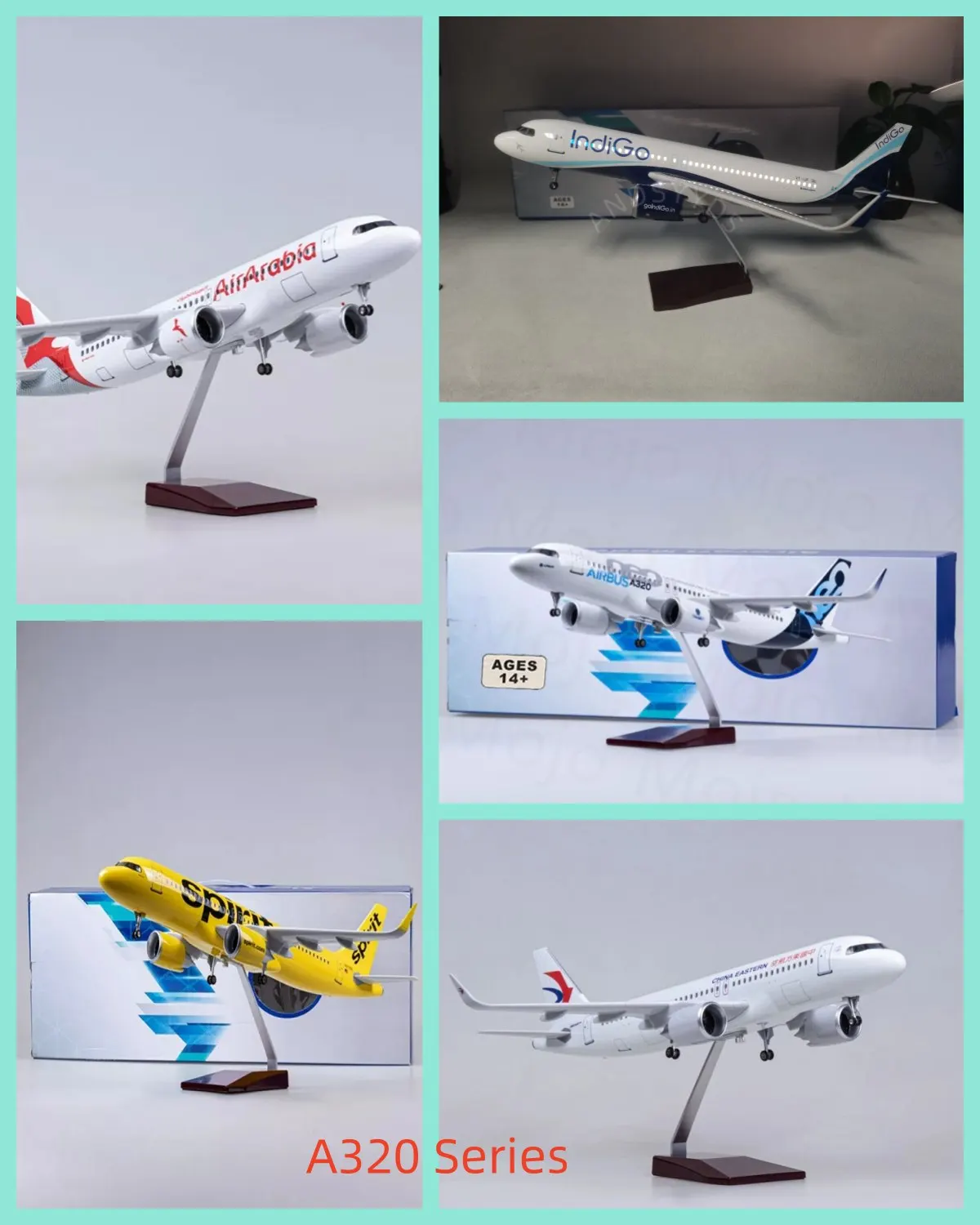 

Interior Decoration Scale Aircraft A320 Series Airlines 47CM Airbus 320 1/80 Resin Plane Model Airplane Collected Gift By