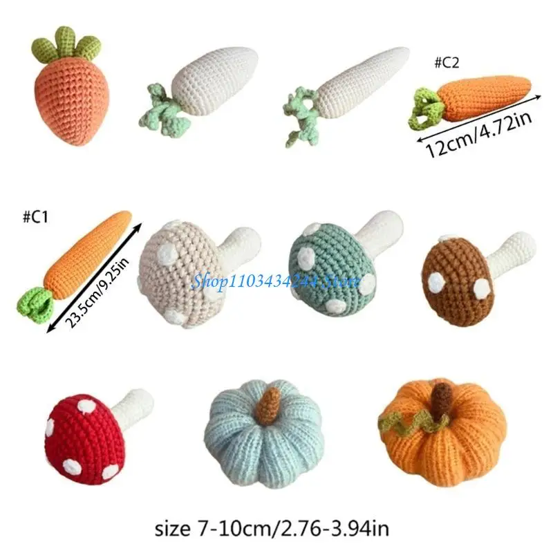 دعامات صور مبهجة لحديثي الولادة على شكل اليقطين/الفطر، تساعد على التقاط الصور، دعامات متماسكة 7-10 سم، ممتازة للأطفال بعمر 0-3 #6