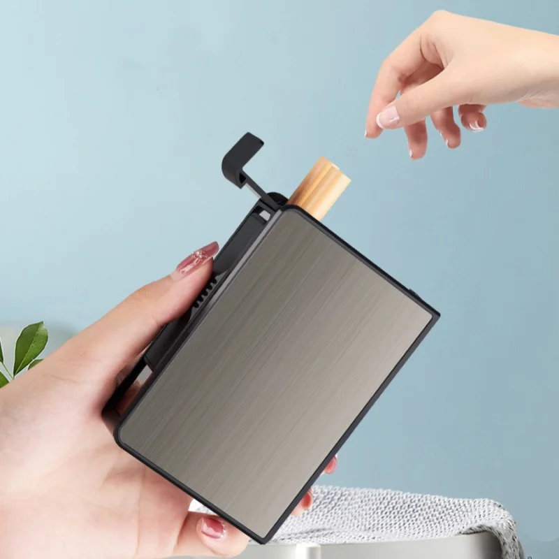

Automatic Cigarette Dispenser Case - Portable 20 Capacity Waterproof Metal Box, Leak-Proof Tobacco Holder for Daily Use & Travel