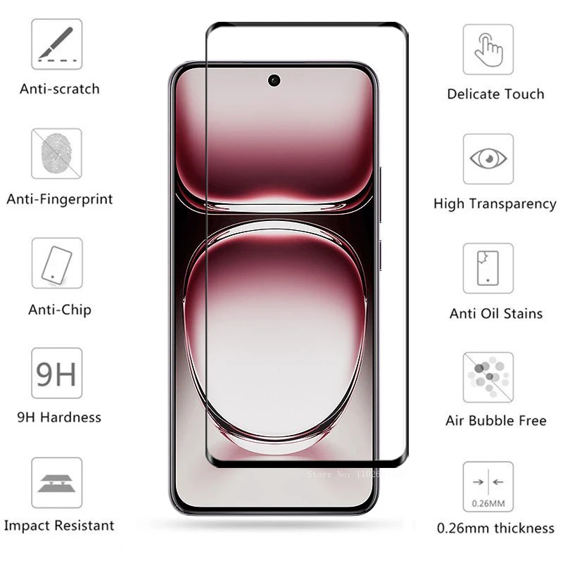 Full Cover Glass for OPPO Reno 12 Pro Screen Glass Reno 12 Pro Screen Protector 3D Protective Phone Lens Film OPPO Reno 12 Pro