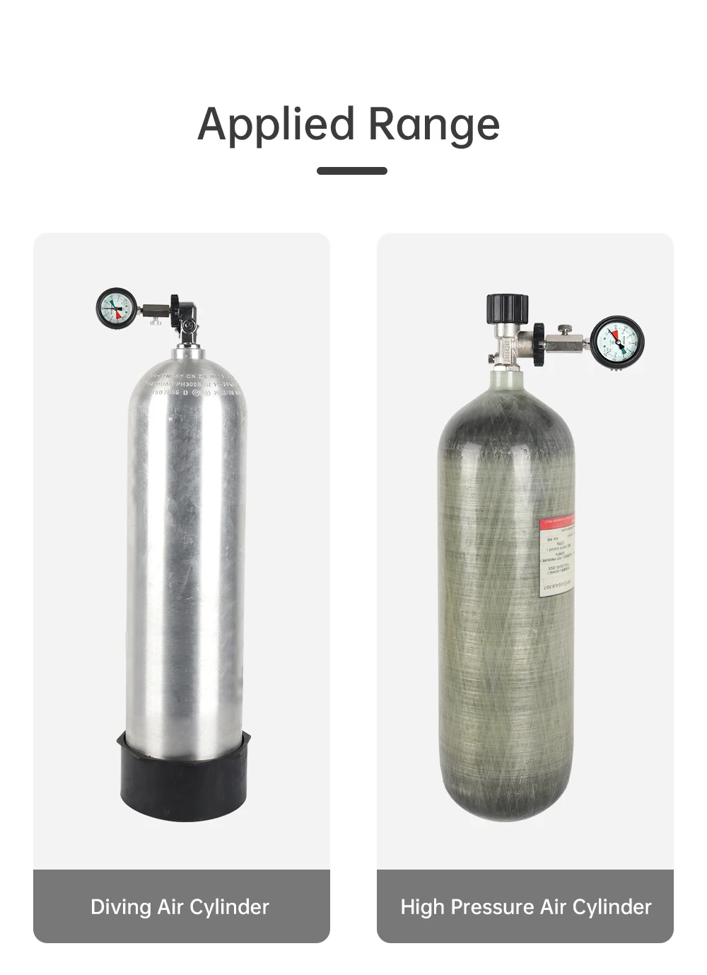 Scuba Choice G5/8 Gewinde für DIN-Tank Druckprüfer 5800 PSI/400 BAR Manometer, Langlebiges Edelstahl-Tauchventil-Zubehör – Detail 8