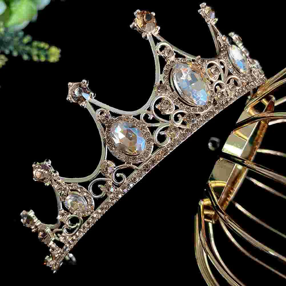 

Dress Crystal Diamond Crown Miss Head Bands Zinc Alloy Wedding Bridal Rhinestone