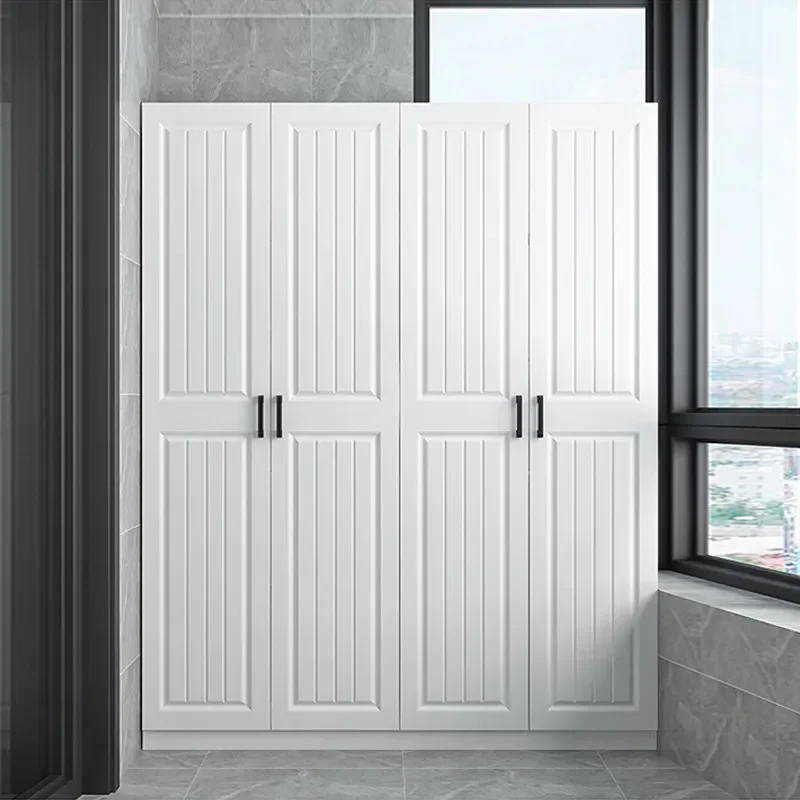 European Style Solid Wood Wall Cabinet Large Capacity Storage Locker for Balcony Bay Window Sunscreen High Cupboard