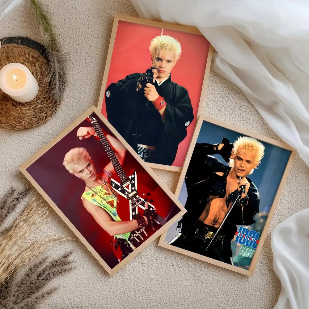 Rock Singer B-Billy I-Idol Poster HD Home Wall Stickers House Hallway Living Room Bedroom Bar Office Decor Art Prints