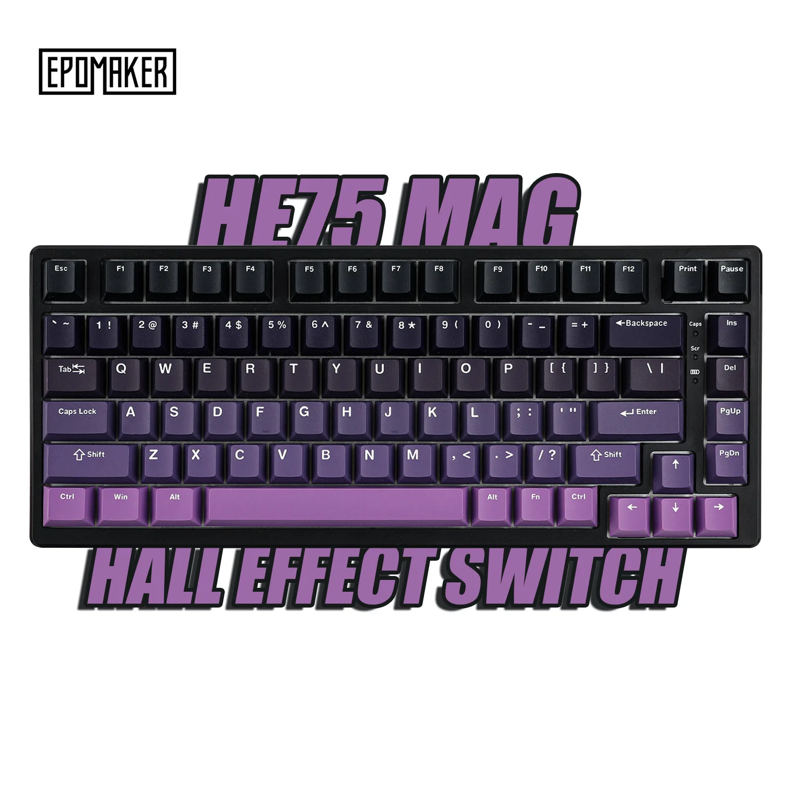 

Epomaker HE75 Magnetic Keyboard Interchangeable Knob Module Mobile Keyboard Gaming Gaming Keyboard With Hall Effect Switch