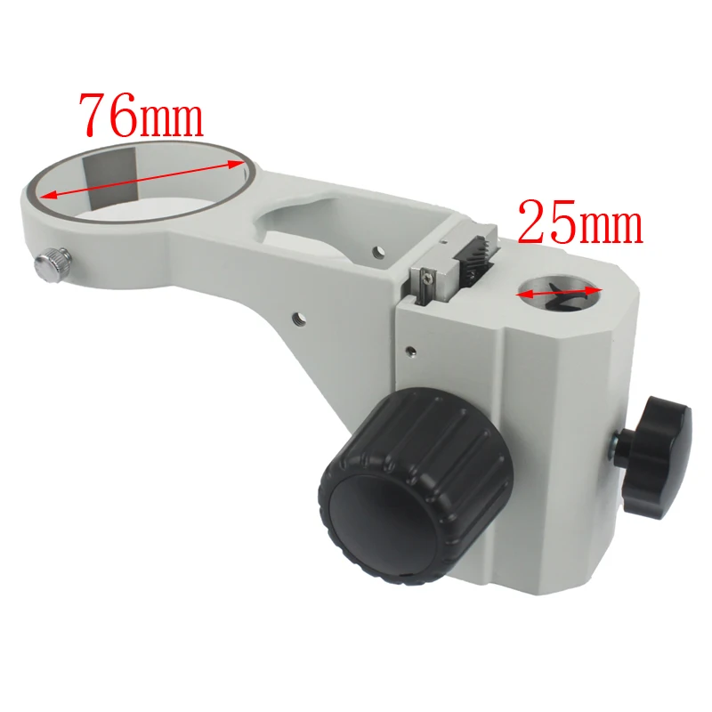 Suporte de Focagem Ajustável para Microscópio Trinocular Suporte Zoom Estéreo Zoom Binocular 76 mm Diâmetro