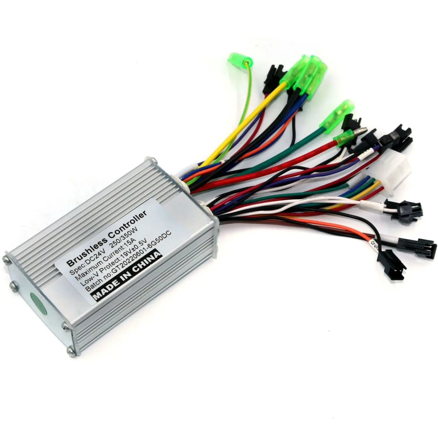 GREENTIME 24V 250W Brushless DC motor controller E-bike controller dual mode sensor/sensorless bldc motor driver