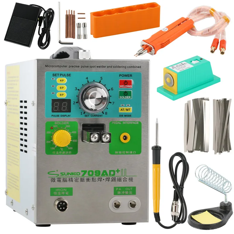 18650 Battery Spot Welding Machine 4 In 1 Fixed Pulse + Moving Pulse Spot Welding Induction Automatic Pulse Spot Welding Iron