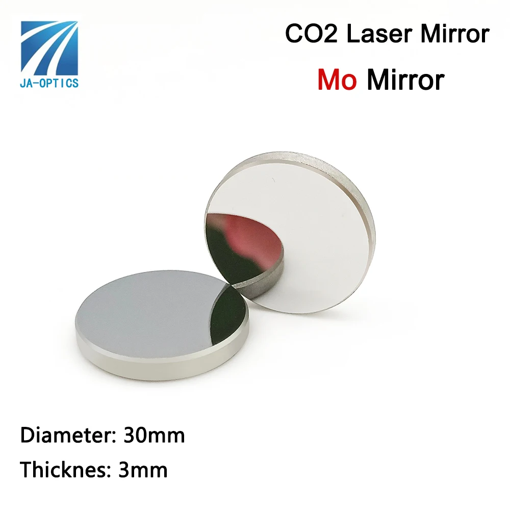 JA-OPICS Mo Reflector Mirror Dia. 30mm THK 3mm CO2 Laser Molybdenum Reflective Mirror for CO2 Laser Engraving Cutting Machine