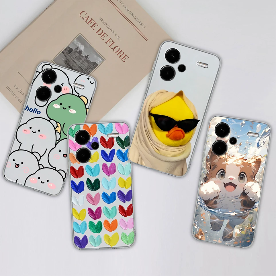 For Xiaomi Redmi Note 13 Pro+ Phone Case Beautiful Panda Clear Silicone Soft TPU Cover For Note13 ProPlus Coques 13Pro+ Funda image 3