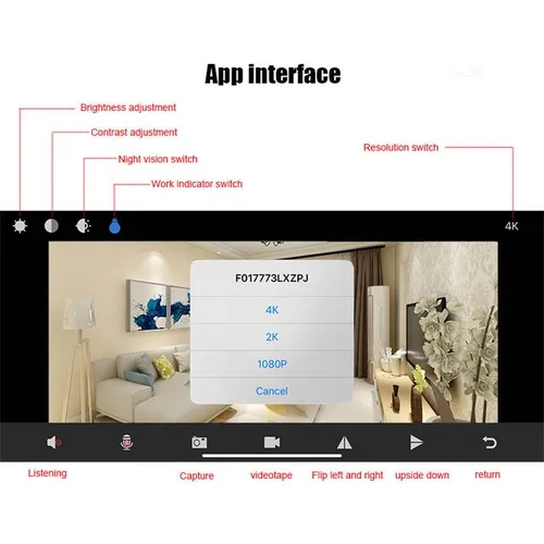 Imagen 2 del producto Mini cámara HD 1080P WiFi, módulo Diy, cámara para niñera, cámara Wifi para detección de movimiento gran angular, alarma y grabación, compatible con aplicación de teléfono