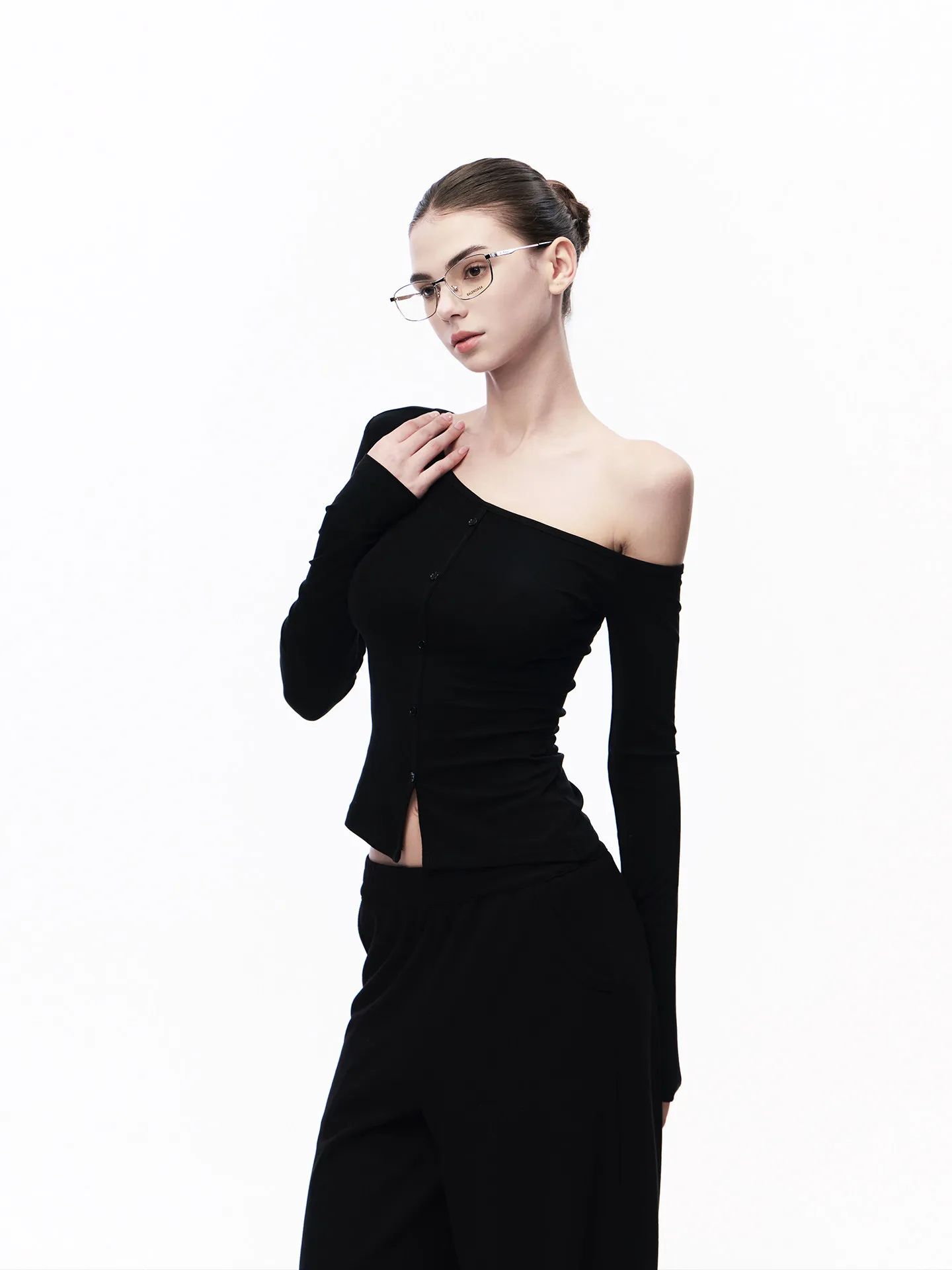 

Женская асимметричная футболка JLAUNT с длинным рукавом, облегающая, из лиоцелла, для ранней весны, в стиле American Hot Girl