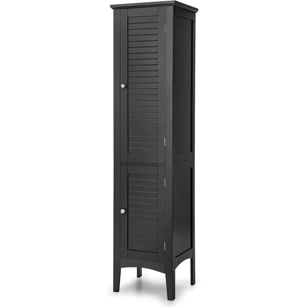 

Storage Cabinet Bathroom High Cabinet with 5 Tier Shelves, Freestanding Slim Cabinet, Tall Organizer for Bathroom, Kitchen
