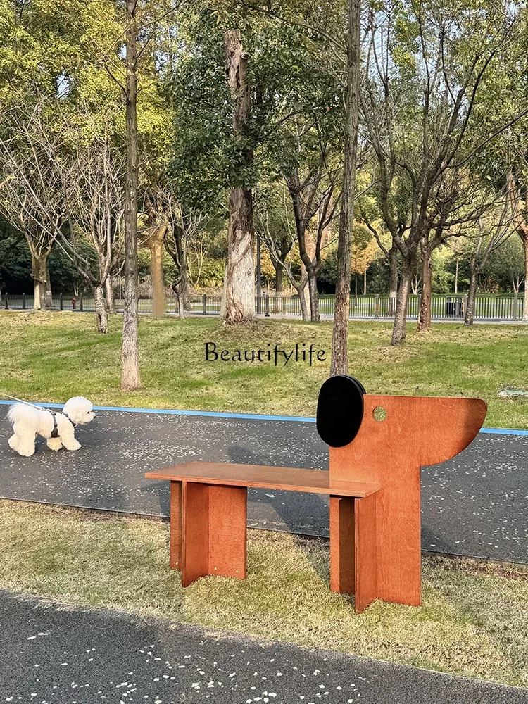 

z.Puppy Bench Creative a Double Chair Solid Wood Mid-Ancient Tailstock Art Studio Shoe Changing Stool