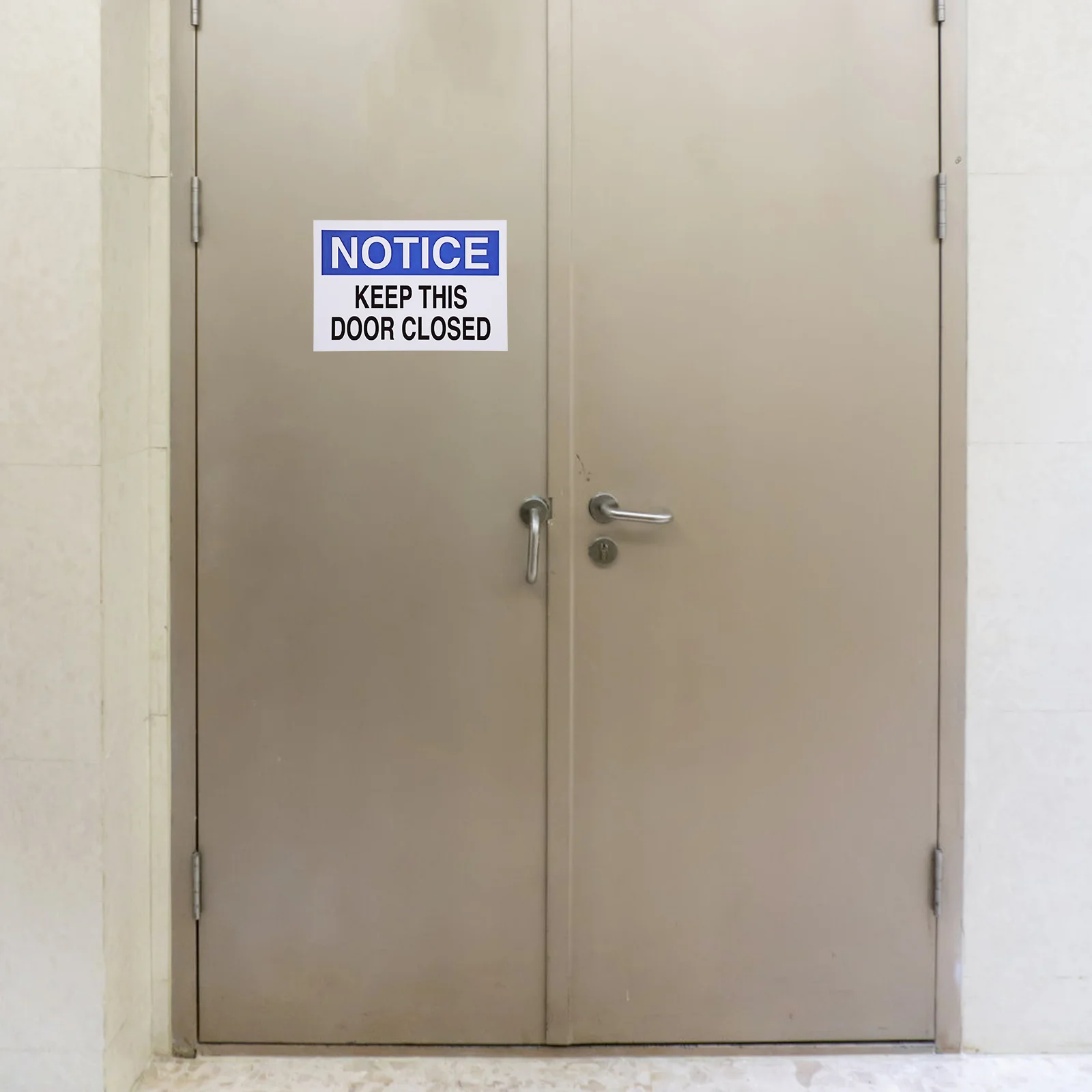 Letreros de puerta cerrada de seguridad, mantener esta placa de aluminio, señalización para oficina de negocios